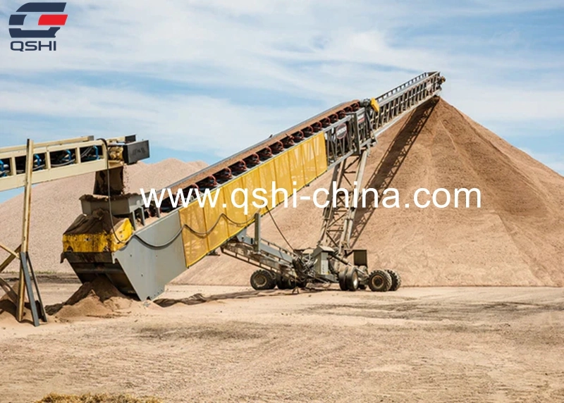 Qshi Ship Loader/Telestacker Conveyor with Truck Unloader for Bulk Ship Handling