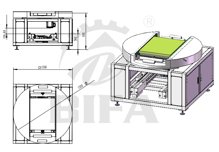 Bifa Chain Conveyor Automatic Pallet Roller Conveyor with Transfer Chain Turntable