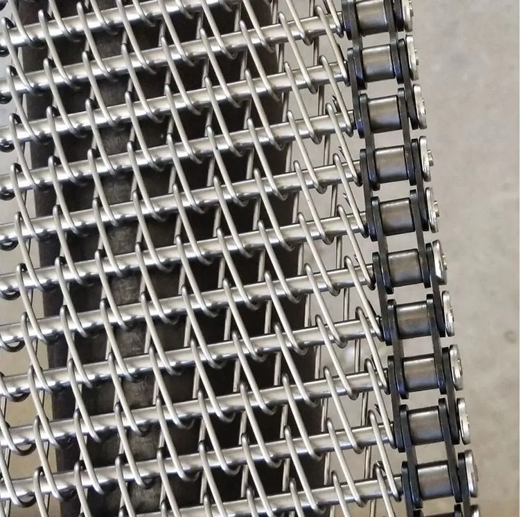 304 316 Stainless Steel Wire Mesh Chain Link Conveyor Belt Metal Mesh Conveyor Belt