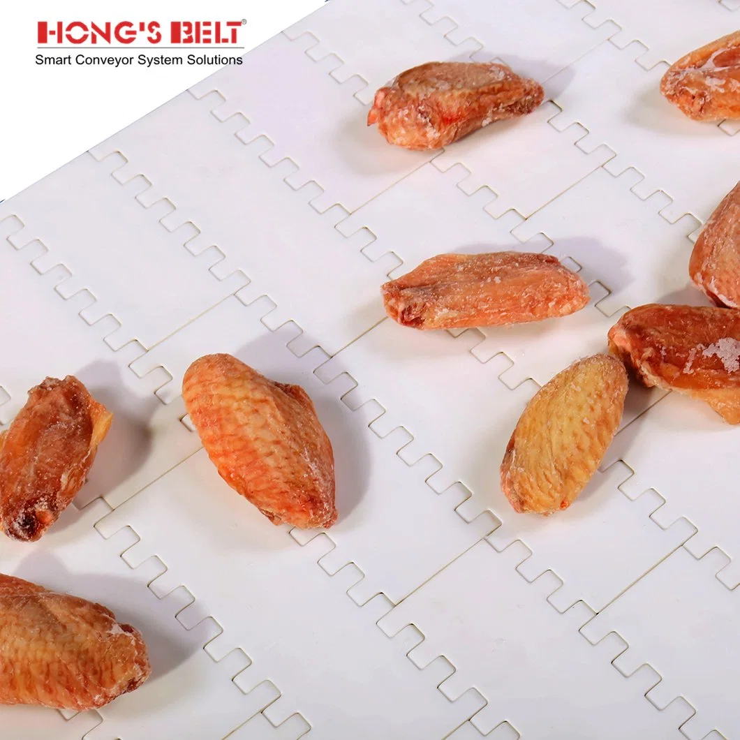 Hongsbelt Flat Top Modular Conveyor Belt Modular Belt for Meat Poultry Seafood Processing