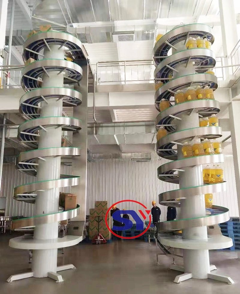 Multispiral Spiral Conveyor Helical Elevator for Transporting Plastic Bottles Oilcan