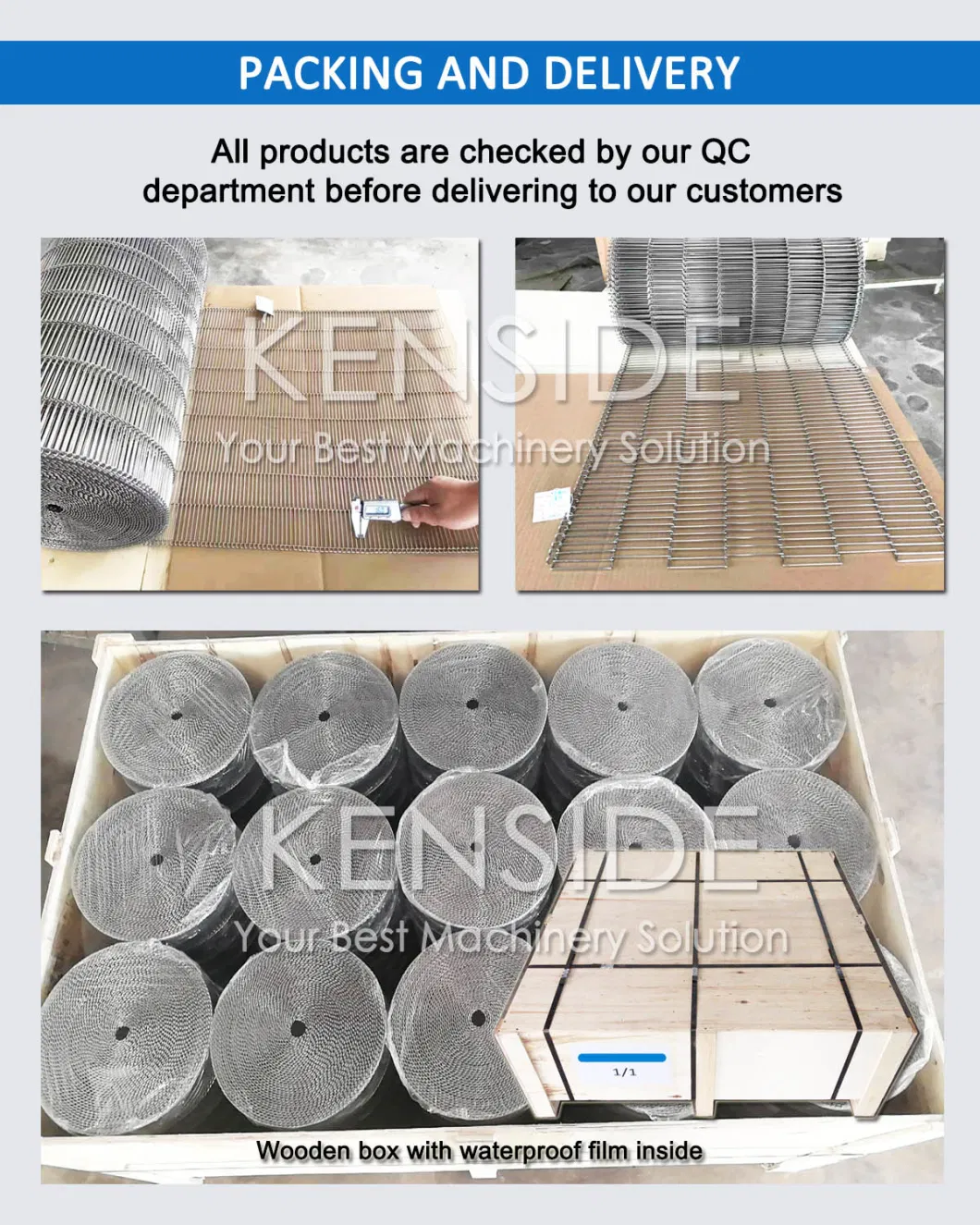 Stainless Steel Flat Flex Wire Mesh Conveyor Belt for Carrying Conveying Use