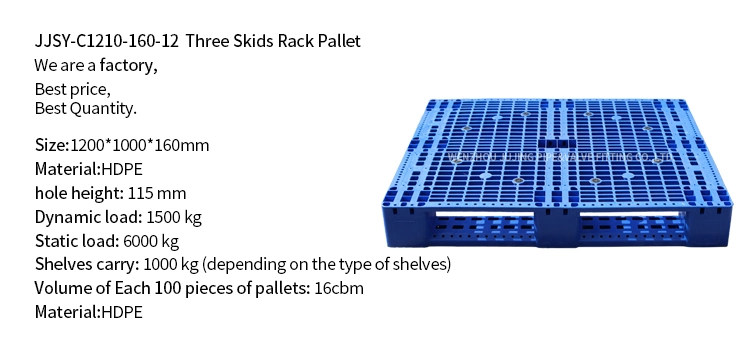 Pallet 1210 HDPE Recycled Plastic Adaptable, Storage System Collapsible Containers for Manufacturing Industrial Plastic Pallet