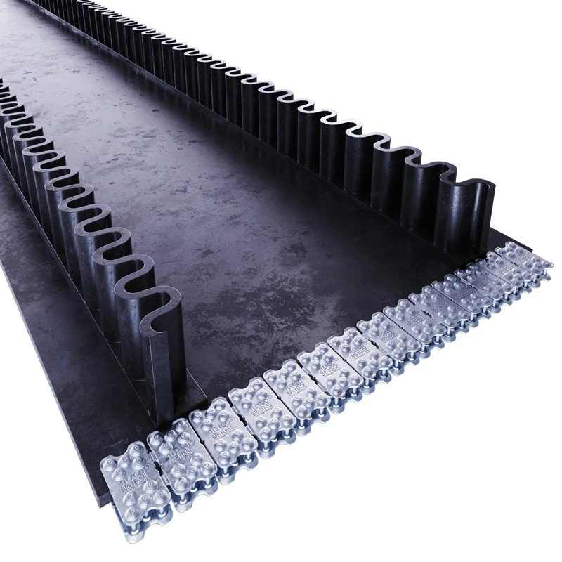 Large Inclination Skirt Rubber Sidewall Conveyor Belt, Suitable for 0-90 Degree Conveying