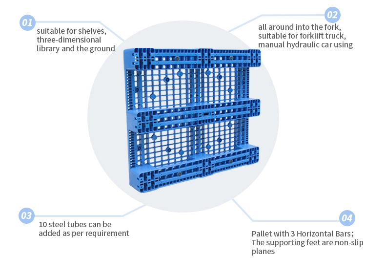 Pallet 1210 HDPE Recycled Plastic Adaptable, Storage System Collapsible Containers for Manufacturing Industrial Plastic Pallet