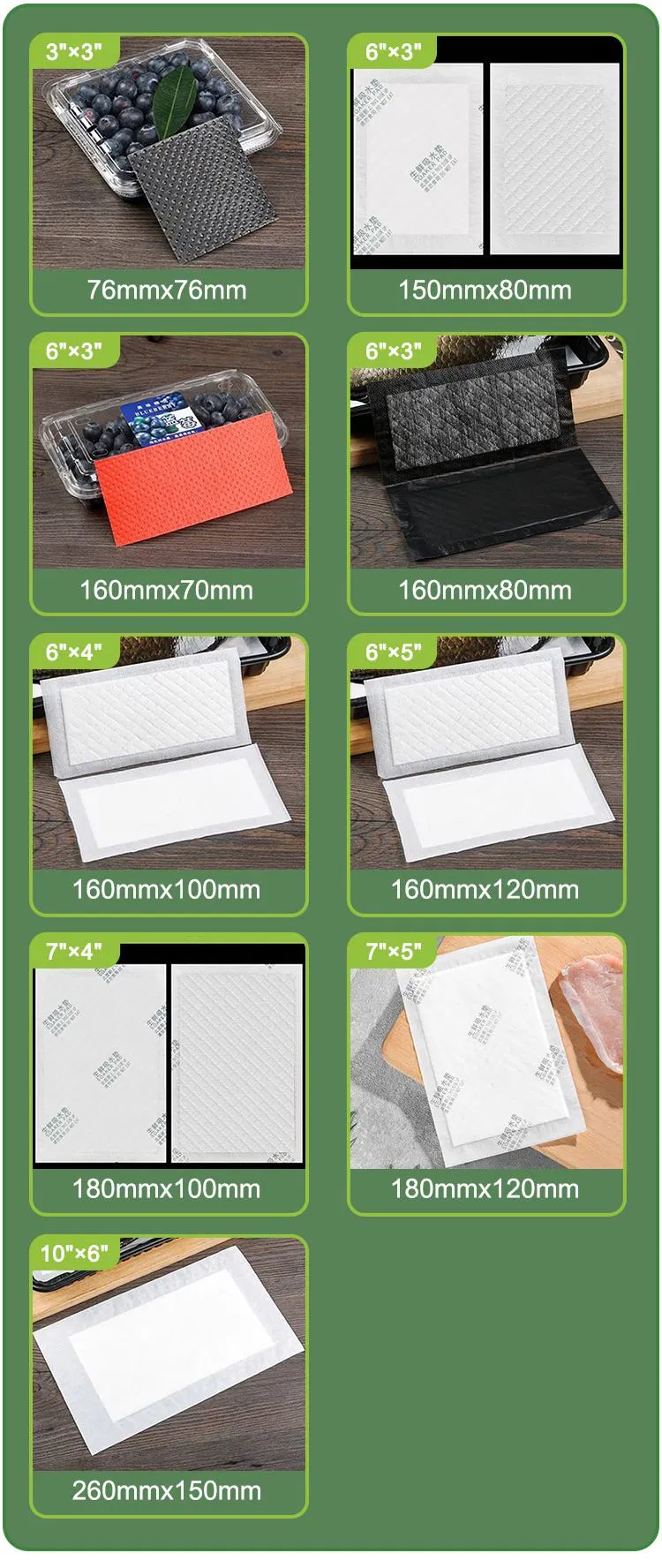 Wholesale High Quality Absorbent Meat Pad Meat Packaging Pad