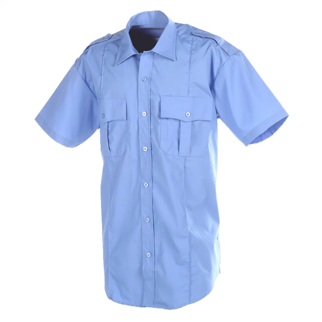 Short Sleeve Poly Cotton Military Style Shirt