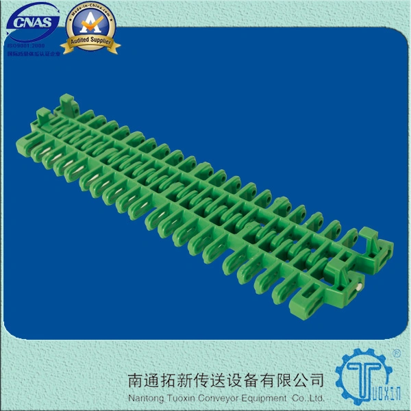 Haasbelts Plastic Conveyor Is615 Radius Flush Grid with Hold-Down Edge Modular Belt