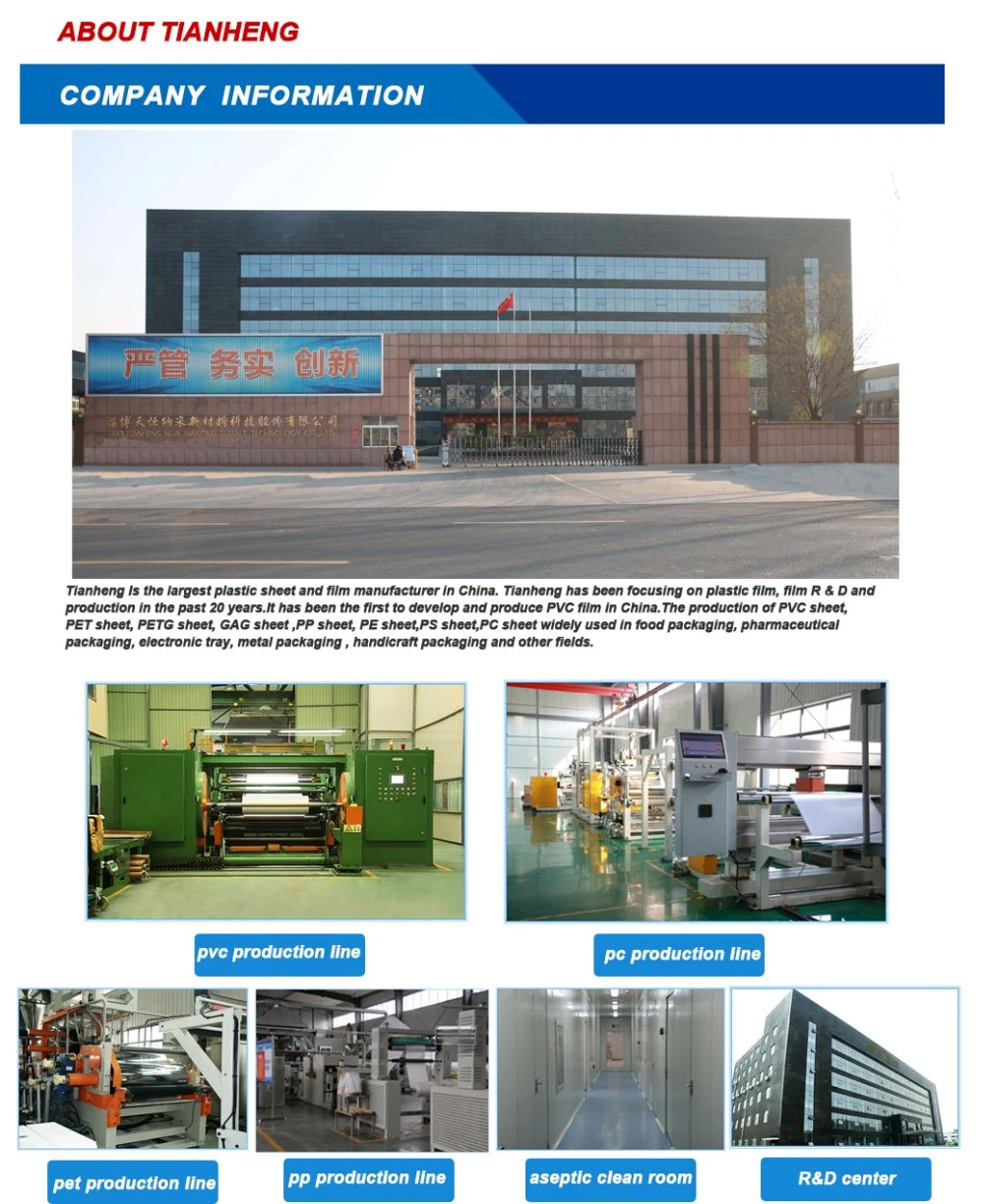 Factory Supply Plastic Product Pharmaceutical Rigid PVC Film for Tablet/Capsule Blister Packing