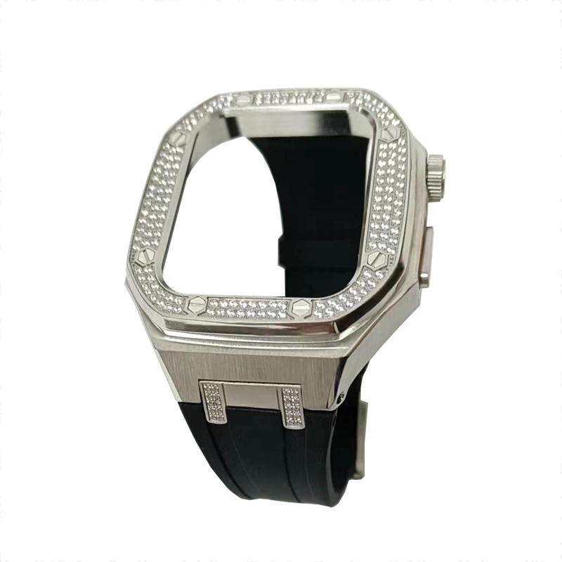 5% Discount New Arrival Factory ODM OEM Apple High Quality Men Luxury Metal Diamond Band Watch Strap