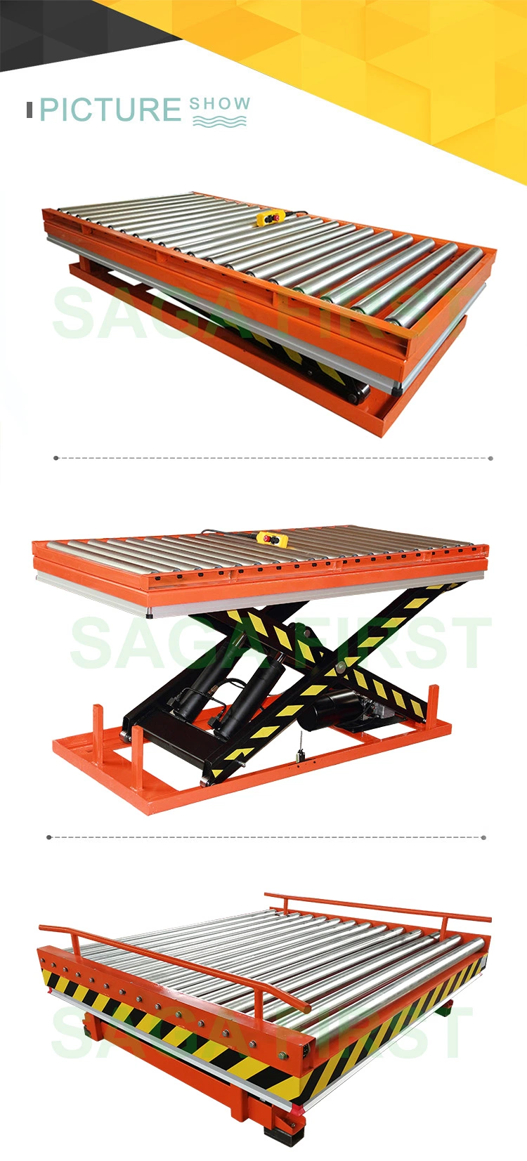 Hydraulic Roller Scissor Table Lift for Production Line Wood Lifting Conveyors