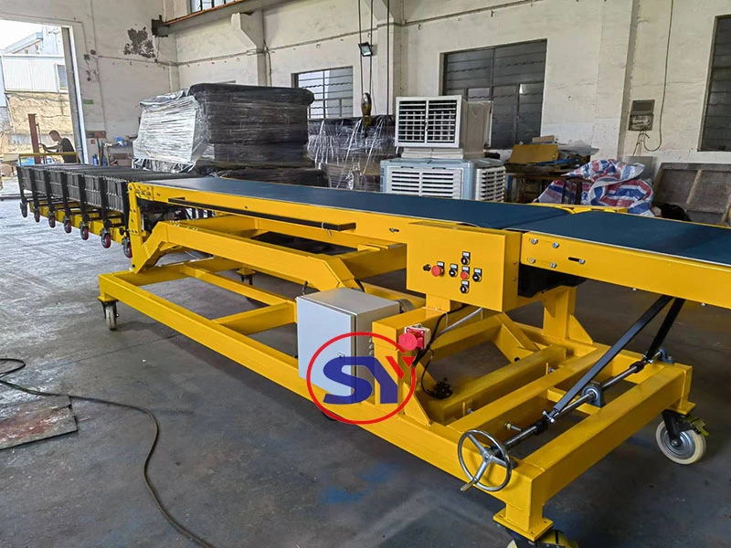 Truck Container Vehicle Loading Belt Conveyor Expandable for Conveying&Discharging Boxes/Cartons