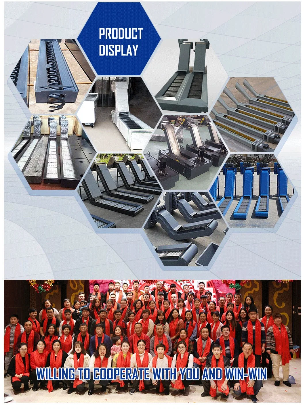 China Manufacturer Chip Conveyor Hinged Conveyor CNC Metal Chip Conveyor Machine for CNC Machine