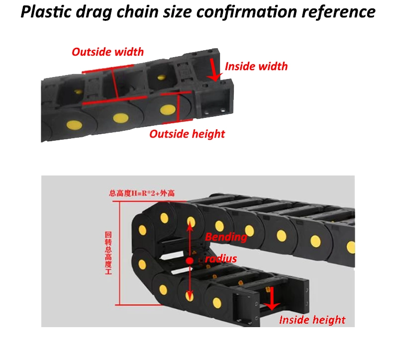 Factory Supply Nylon66 Flexible Cable Drag Chain