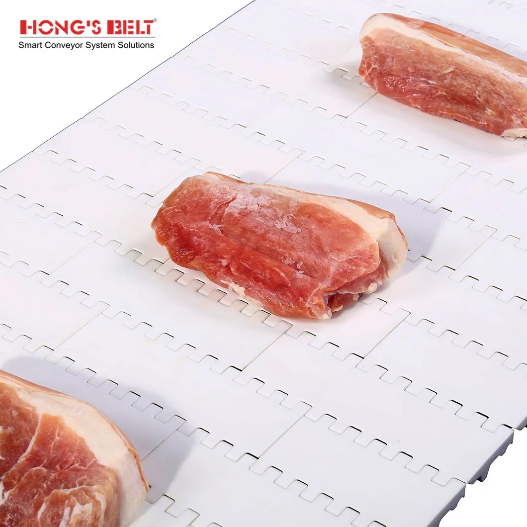 Hongsbelt Flat Top Modular Conveyor Belt Modular Belt for Meat Poultry Seafood Processing