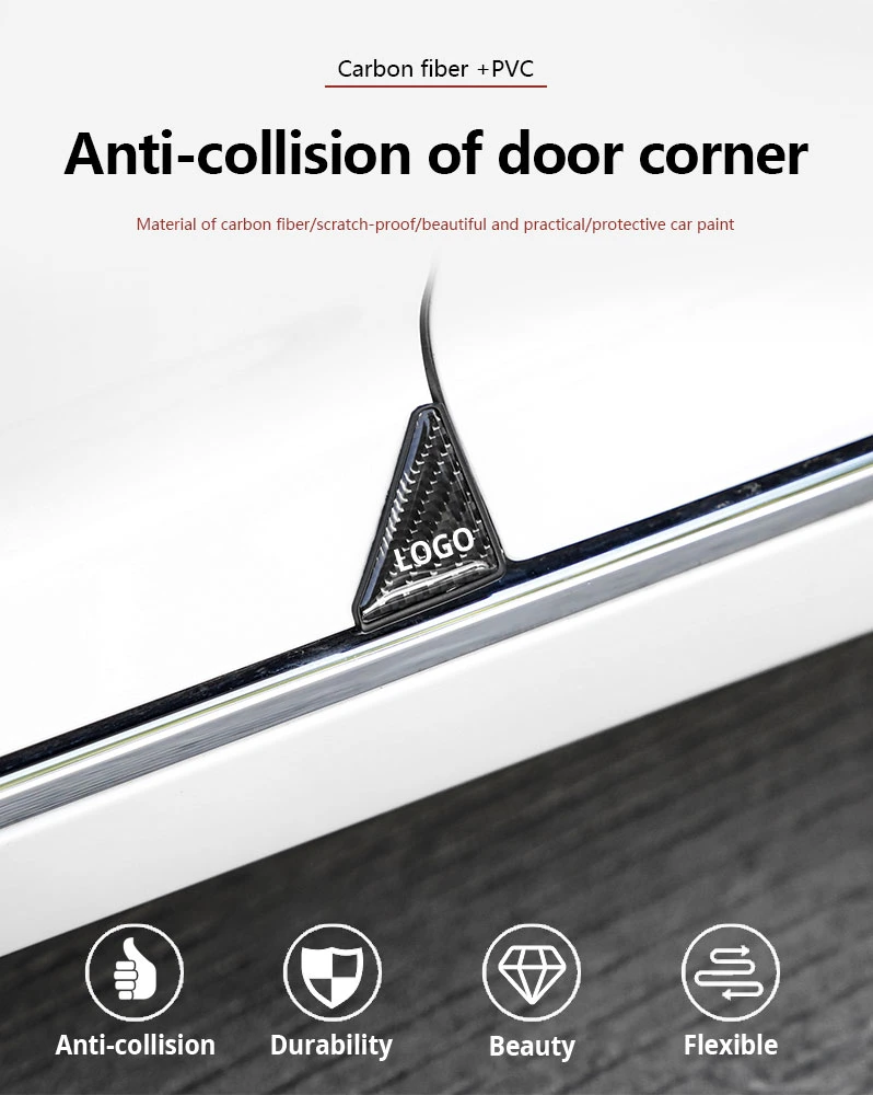 Car Door Carbon Fiber Anti-Collision Protector Stickers Side Edge Protection Guards