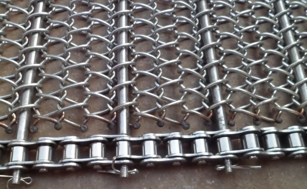 304 316 Stainless Steel Wire Mesh Chain Link Conveyor Belt Metal Mesh Conveyor Belt