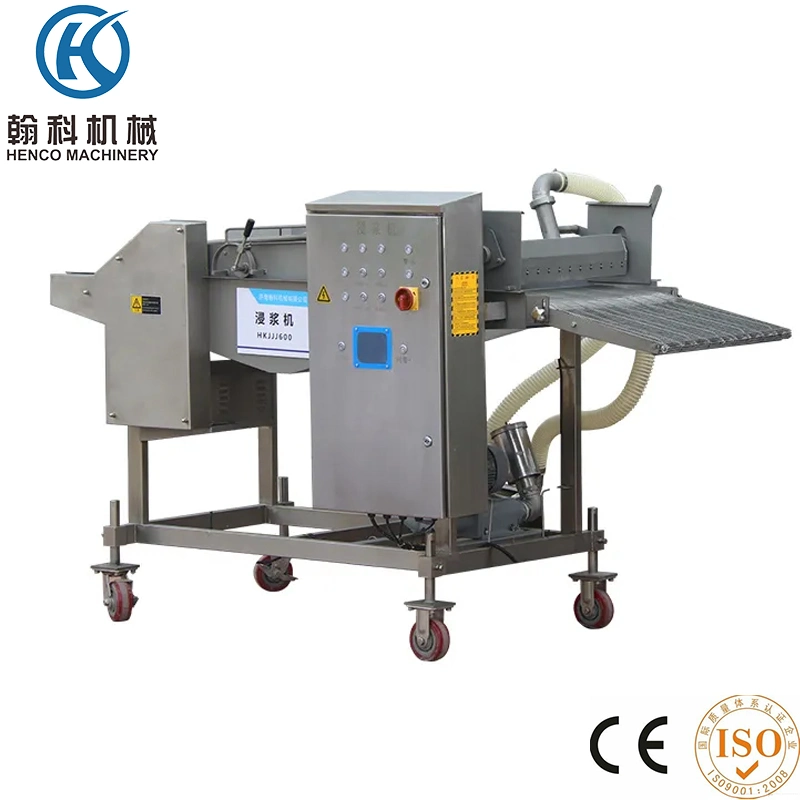 Battering Machine Equipment Hkjjj400with Adjustable Top and Bottom Belt Gap, Safety Protection in Line with HACCP Requirements, Made in China