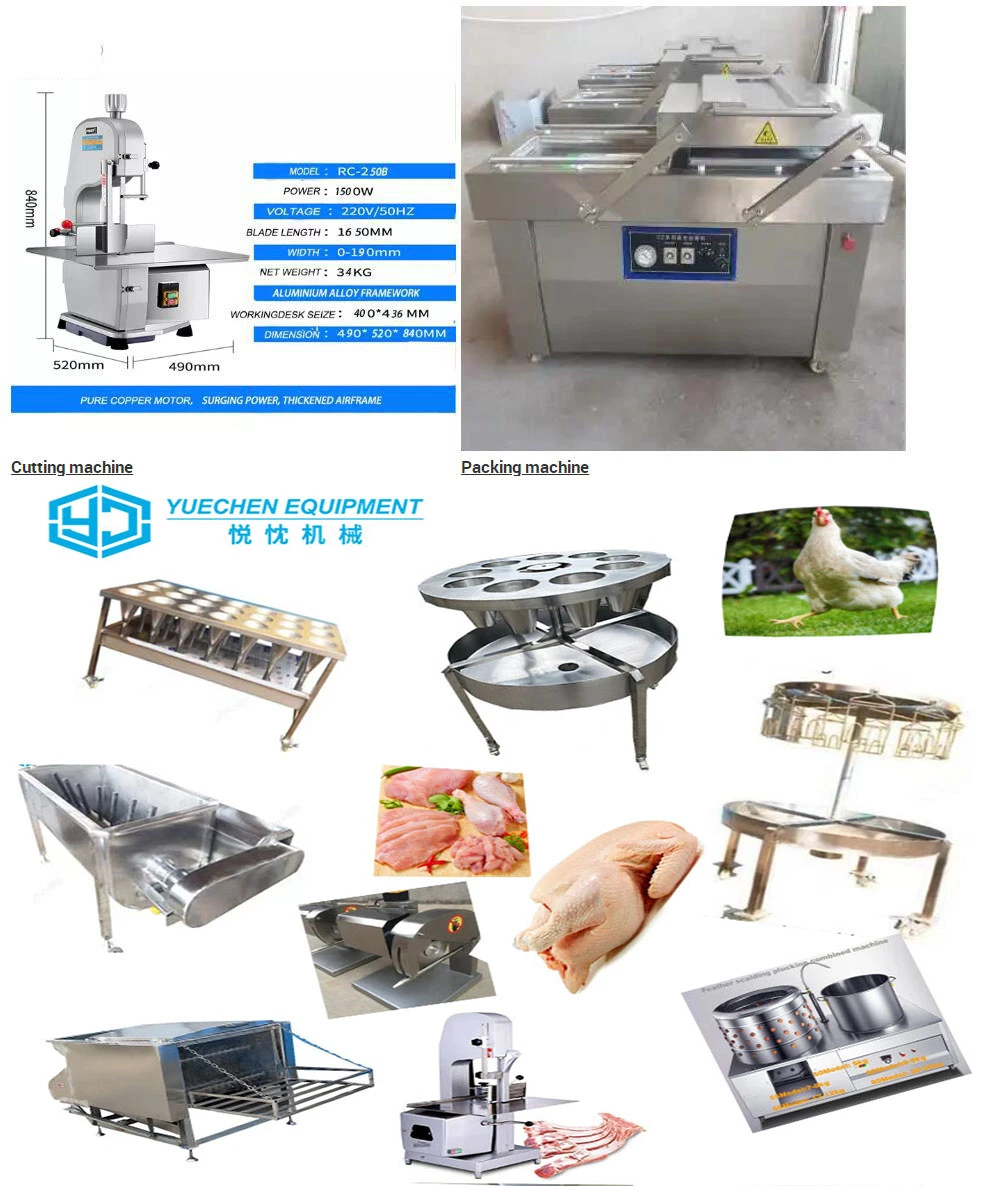 Automaic Small Scale Complete Slaughtering Machine 1000birds Chicken Plucking