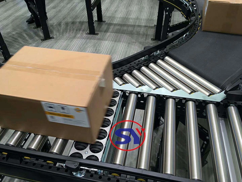 Stainless Steel Motorised Gravity Roller Conveyor Table for Pallet Carton Box Crate