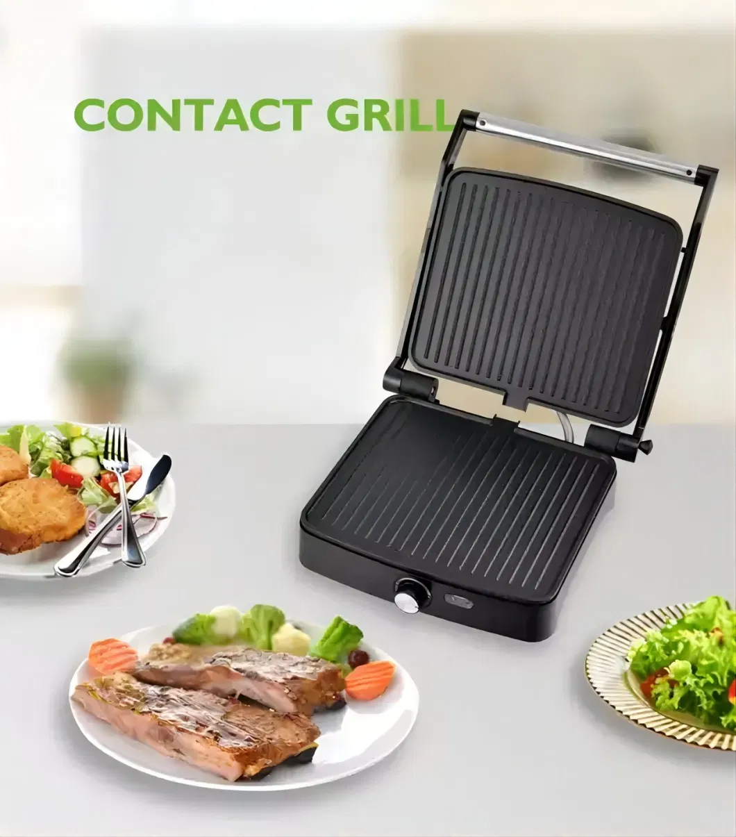 180 Degree Open Electric Sandwich Steak Grills Panini Press Maker Contact Grill