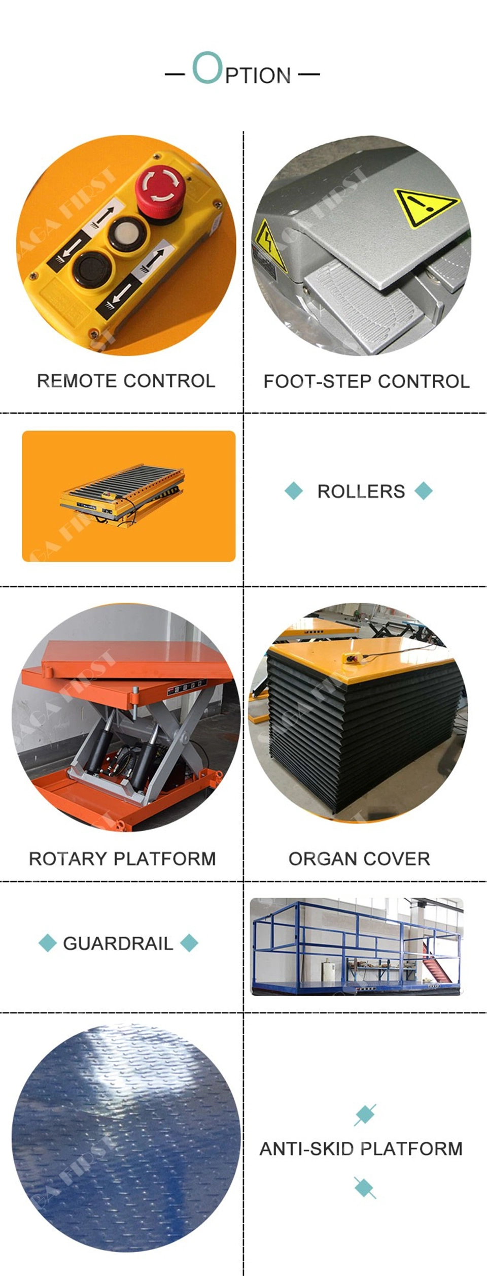 Hydraulic Roller Scissor Conveyor Lift for Furnature with Ce