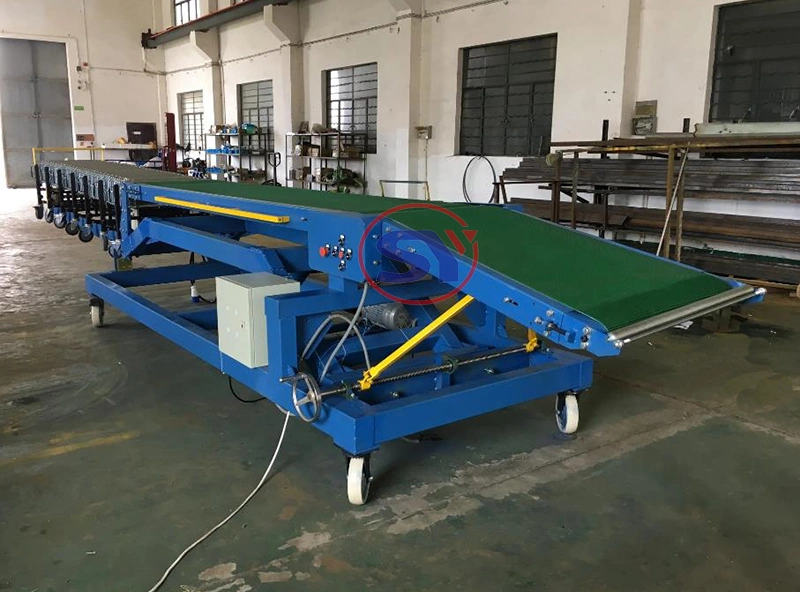 Truck Container Vehicle Loading Belt Conveyor Expandable for Conveying&Discharging Boxes/Cartons