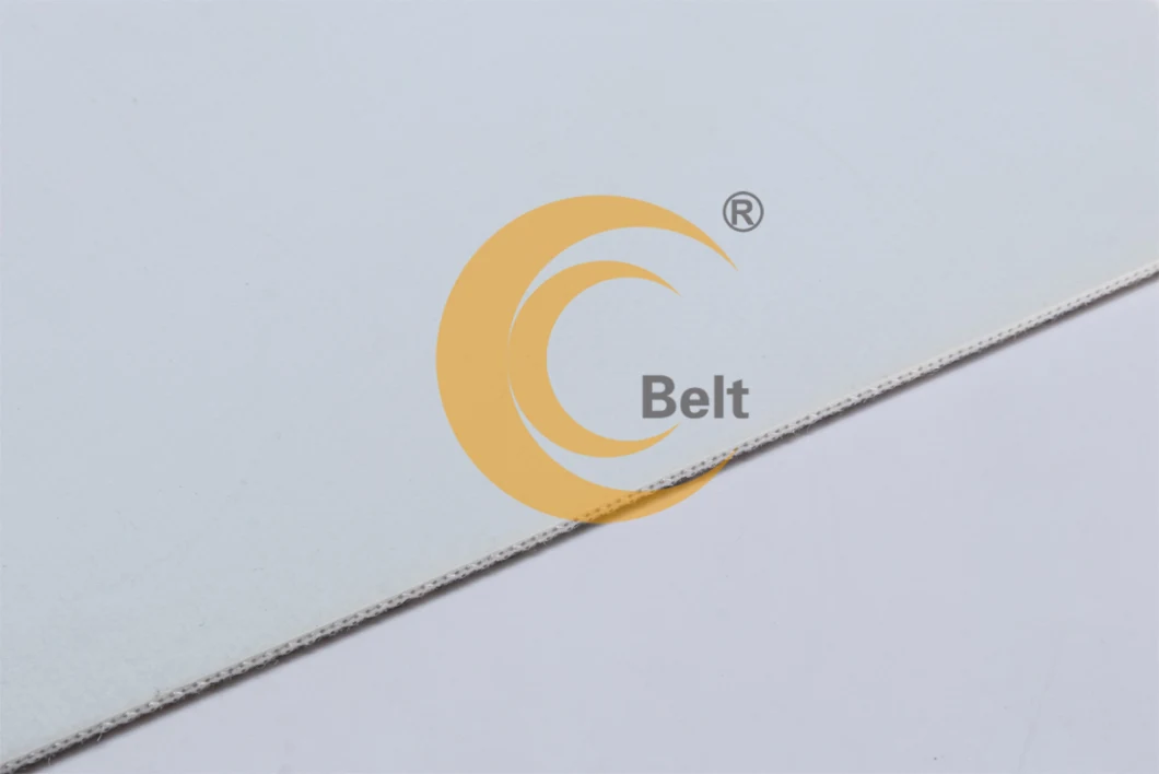 white PU conveyor belt for food and meat glossy type