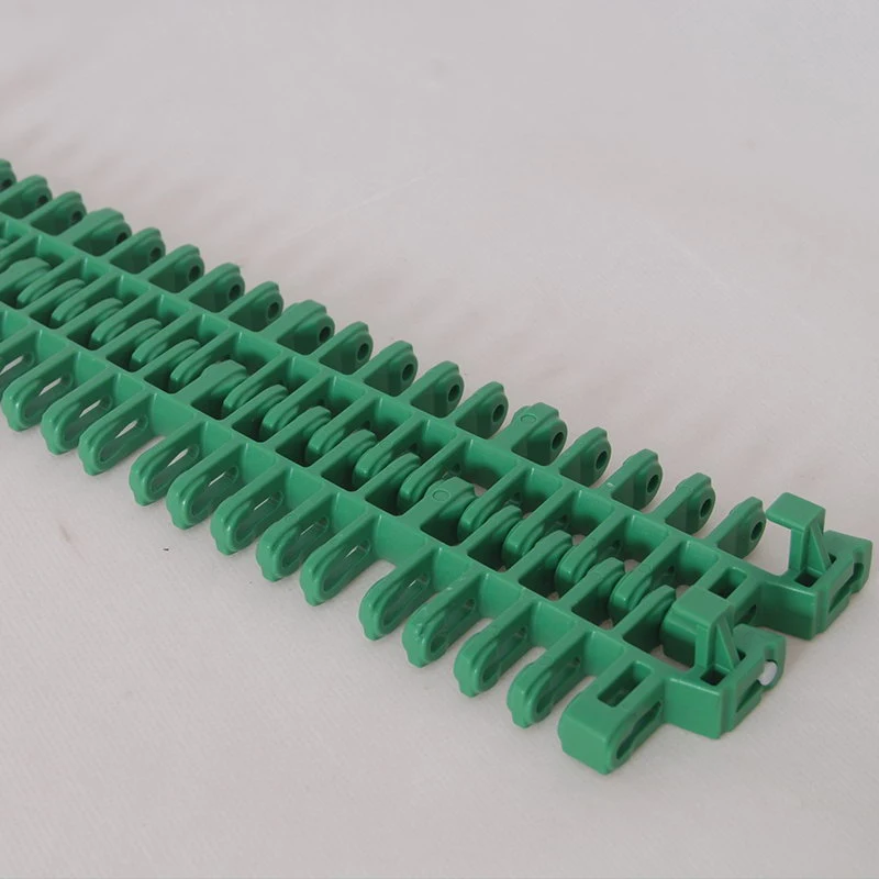 Haasbelts Plastic Conveyor Is615 Radius Flush Grid with Hold-Down Edge Modular Belt