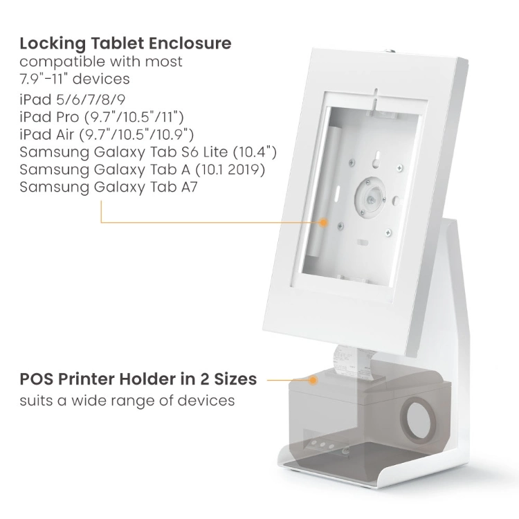 Adjustable Tilt Screen Rotate Anti-Theft MPOS Tablet Printer Stand