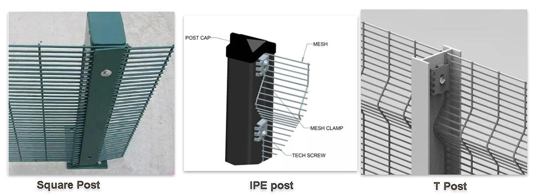 358 Anti Climb Fence Welded High Security Prison Mesh Fencing with Razor Barbed Wire Spikes