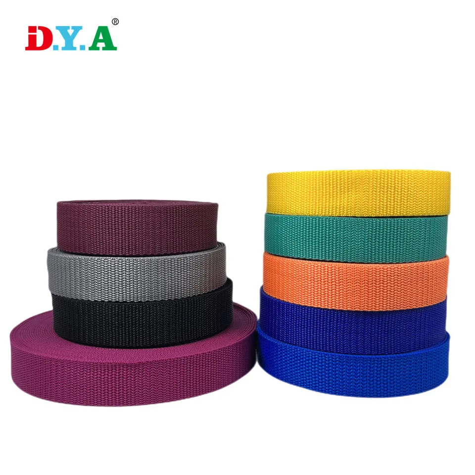 Multi Color Customize Width PP Webbing Belt in Stock Flat Cheap Polypropylene Webbing for Bag Strap