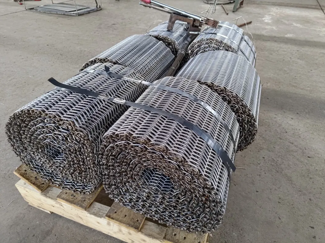 Heat Resistant Metal Stainless Steel Double Spiral Wire Oven Transport Band Woven Mesh Conveyor Belt for Annealing