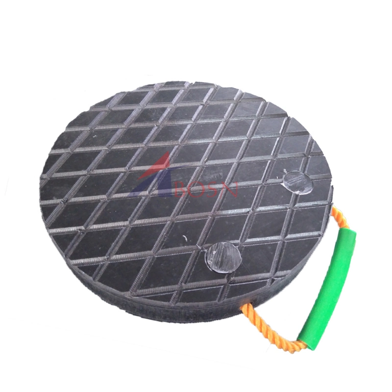 36&prime;&prime;x36&prime;&prime;x50mm Anti-Impact UHMWPE Plastic Crane Outrigger Pads