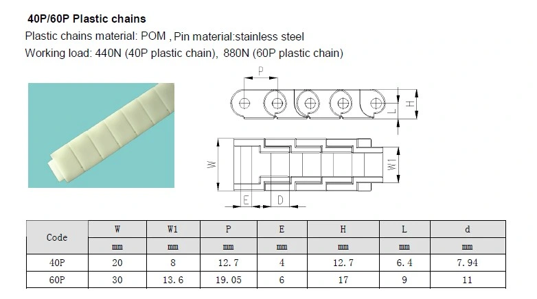 60p Plastic Roller Top Chains Miniature Plastic Chains for Plastic Bottles