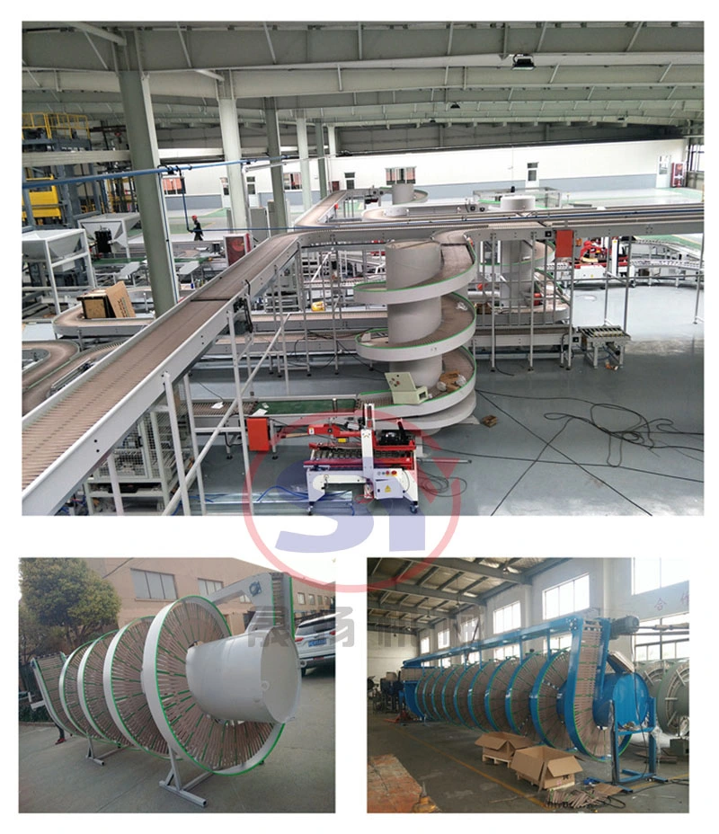 Hot Sale Belt/Roller Case Spiral Conveyors Used Between Floors