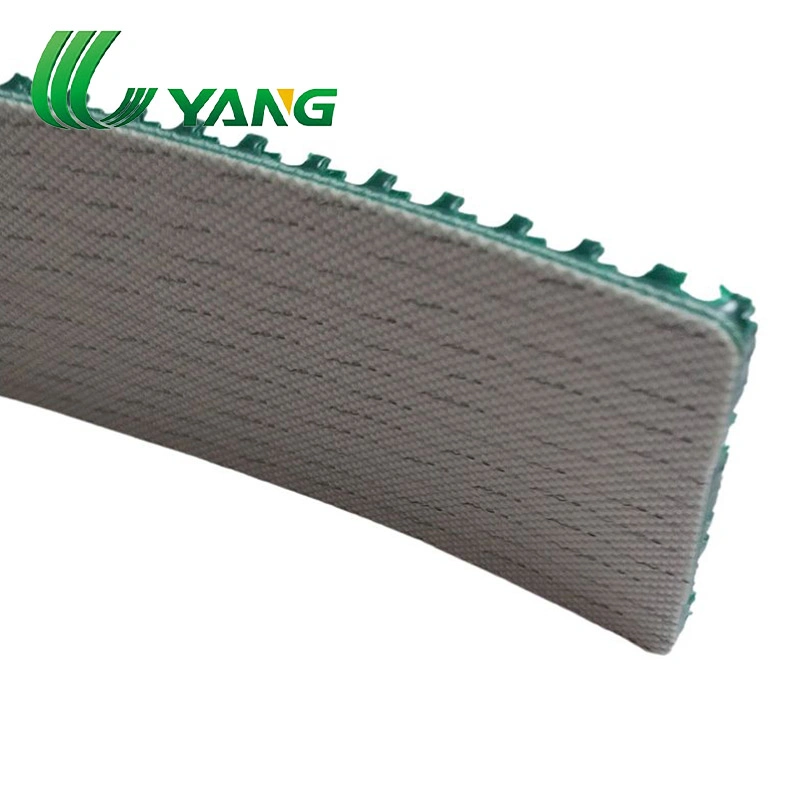 Factory Sale Wavy Super Grip Green PVC Pattern Belt Industrial Conveyor Belt in Airport and Logistics Industry