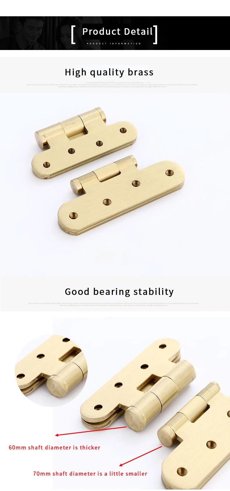 Brass Hinge Pure Copper Hardware Copper Folding Cabinet Door Hinge Furniture Hinges