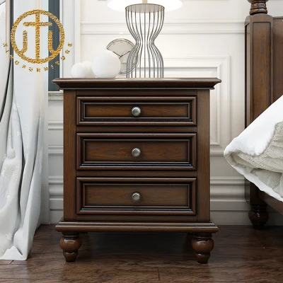 American Country Bedside Table Bedroom Simple Retro Old Nightstands