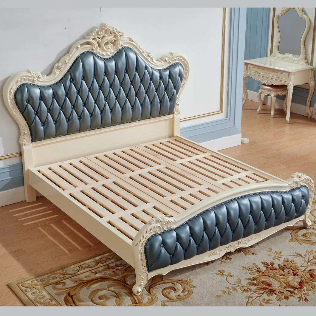 Antique Bedroom Bed Furniture with Dresser Table for Home Furniture