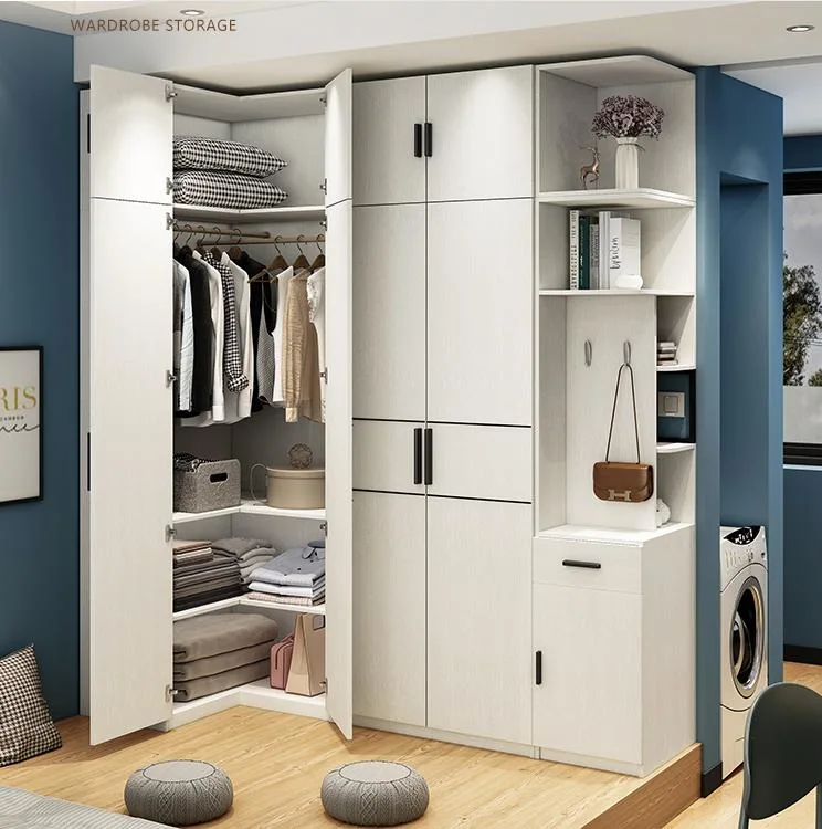 L-Shaped Corner Wardrobe 90 Degree Household Bedroom Fitted Wardrobes
