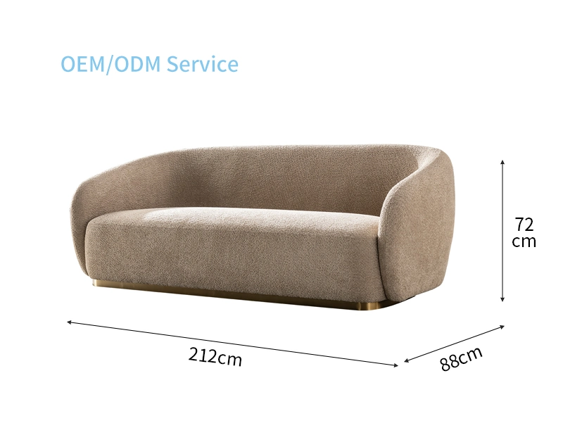 Nordic Modern Living Room Leisure Couch Set Home Cotton Linen Sofa for Hotel Project Furniture