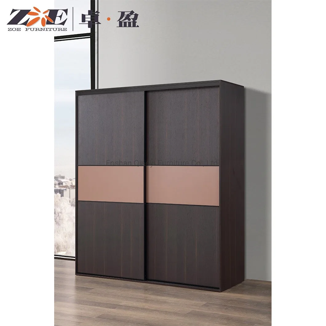 New Queen Modern Style Durable MDF Light Walnut Bedroom Sets Bedroom Furniture