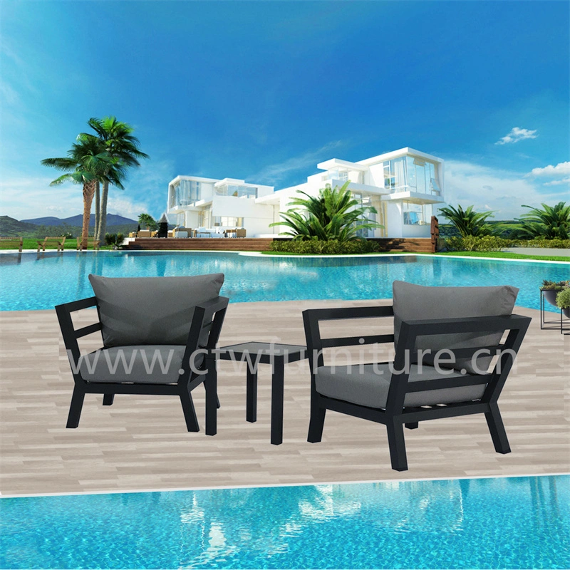 French Modern Style Outdoor Furniture Hotel Project Rope Garden Sofa Set Furniture