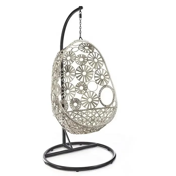 Indoor Outdoor Patio Wicker Leisure Lounge Cocoon Hanging Basket Rattan Sunflower Hanging Egg Garden Chair