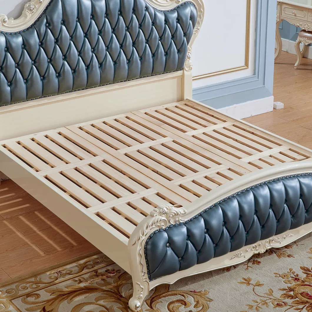 Antique Bedroom Bed Furniture with Dresser Table for Home Furniture