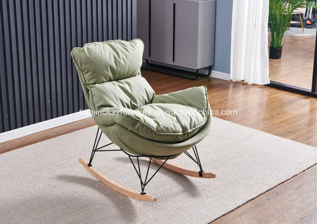 Comfort fabric Chair Light Luxury Balcony Living Room Bedroom Leisure Chair Reclining Sofa Chair