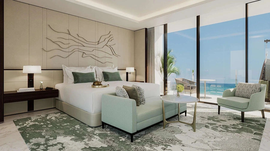 Dubai Beach Resort Hospitality 5 Star Bedroom Sets Modern King Bed Luxury Guest Room Suite Wooden Hotel Furniture