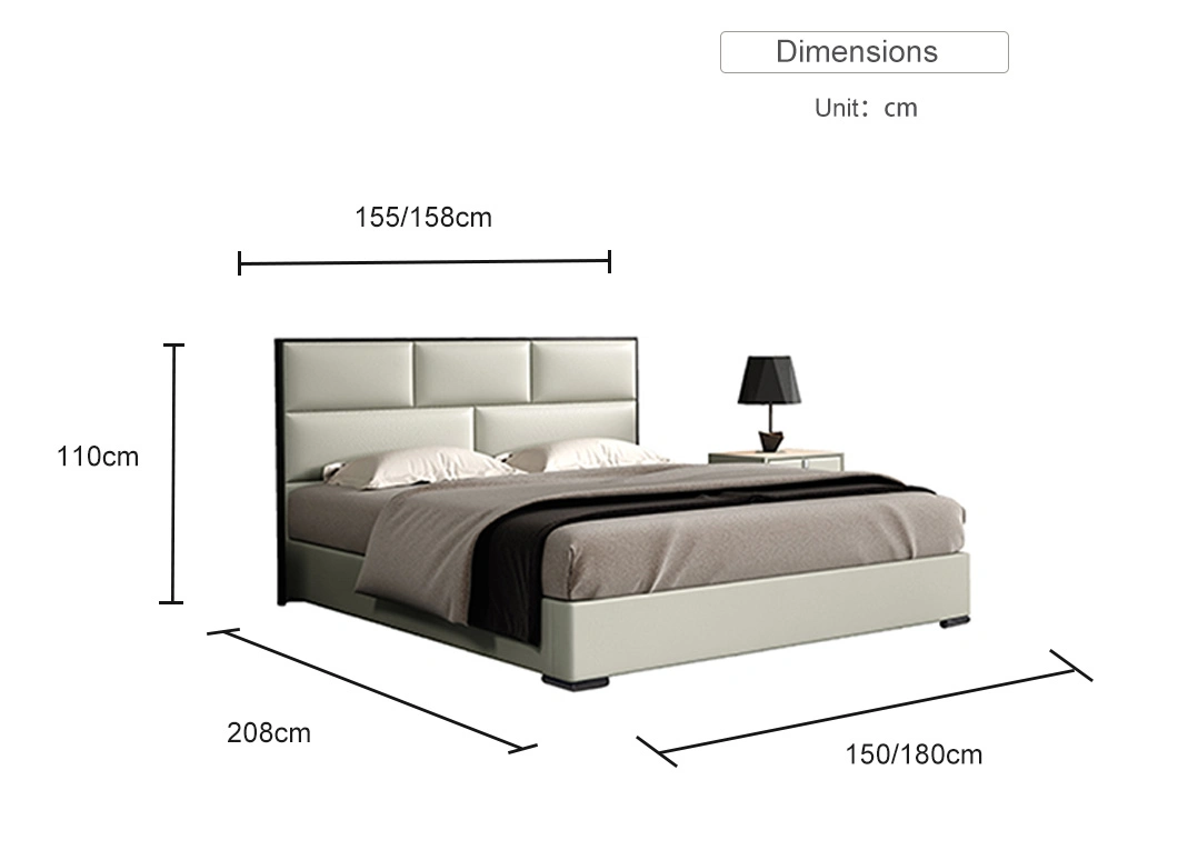 Home Furniture Simple Style Hotel Household Single/Queen/King Size Beds Bedroom Set