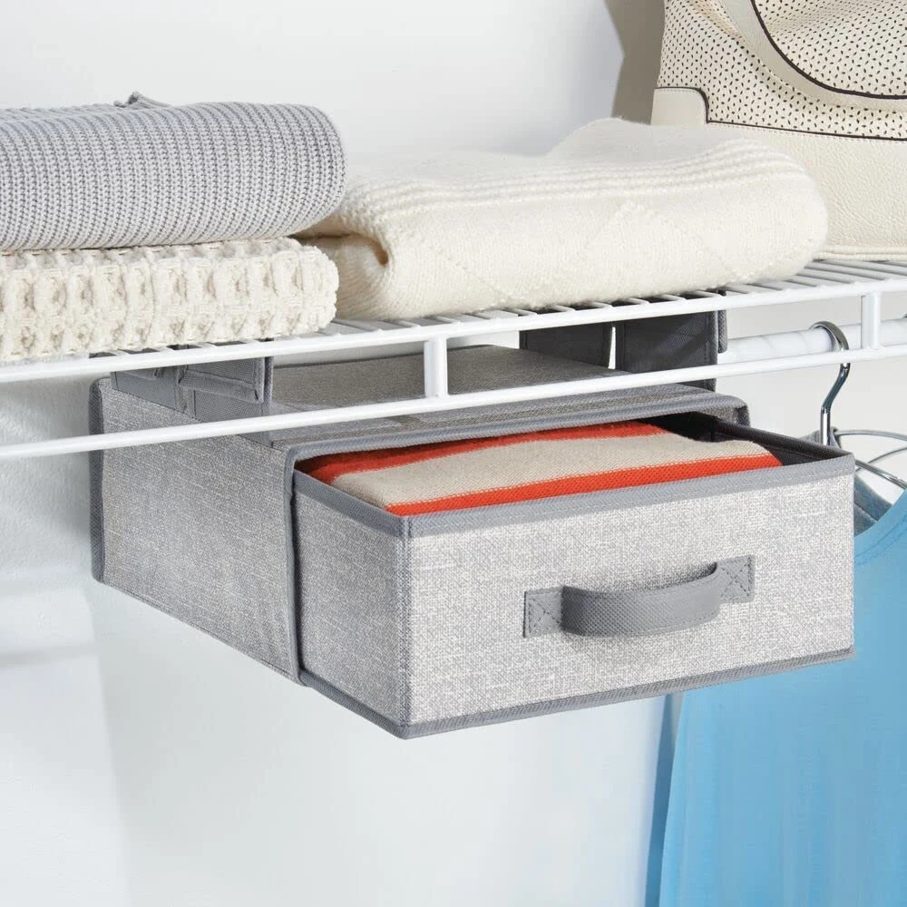 Soft Fabric Over Closet Shelving Hanging Storage Organizer